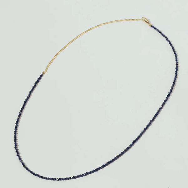 Sapphire night sky necklace gold
