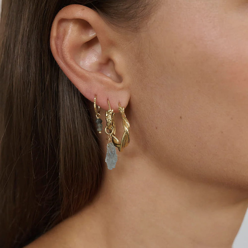 sunny soldier aquamarine earrings