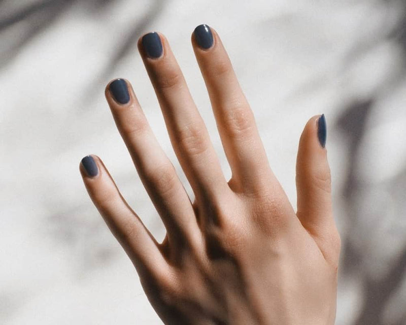 Blue Cendré nail polish