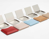Leather refillable compact case